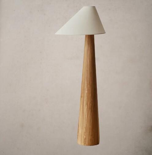 Wabi-sabi Solid Wood Floor Lamp - Retro Table Lamp (One Set)